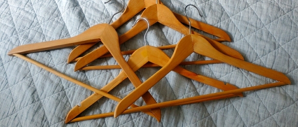 NWOT wooden hangers